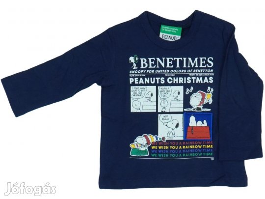 Benetton Új (címkés) Fiú Hosszú ujjú felső (Méret: 74)