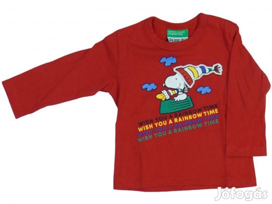 Benetton Új (címkés) Fiú Hosszú ujjú felső (Méret: 74)
