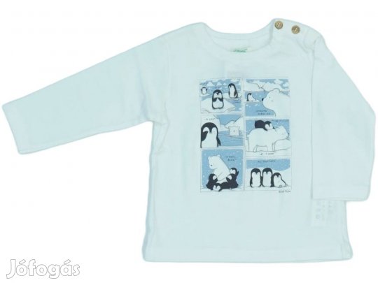 Benetton Új (címkés) Fiú Hosszú ujjú felső (Méret: 74)
