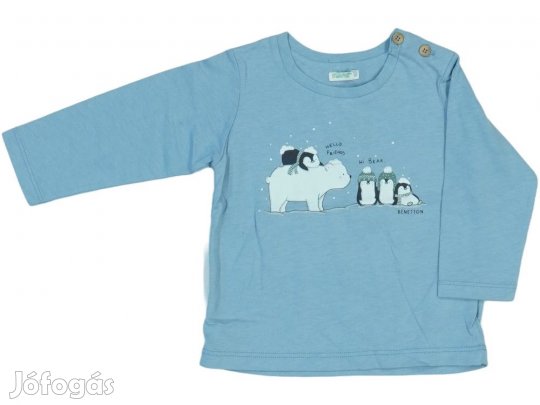 Benetton Új (címkés) Fiú Hosszú ujjú felső (Méret: 74)