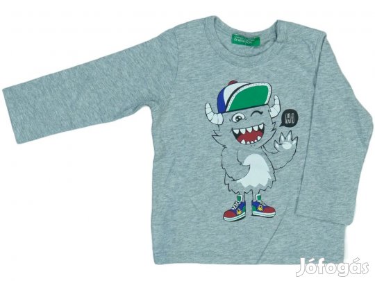 Benetton Új (címkés) Fiú Hosszú ujjú felső (Méret: 74)