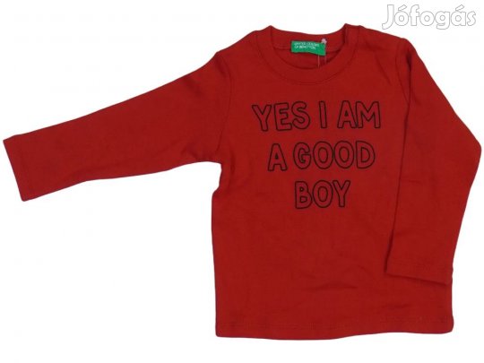 Benetton Új (címkés) Fiú Hosszú ujjú felső (Méret: 80)