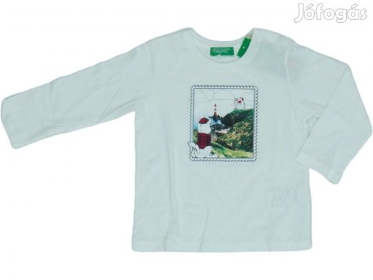 Benetton Új (címkés) Fiú Hosszú ujjú felső (Méret: 80)