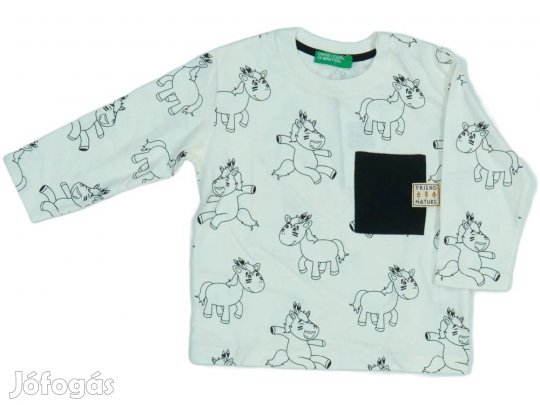 Benetton Új (címkés) Fiú Hosszú ujjú felső (Méret: 80)