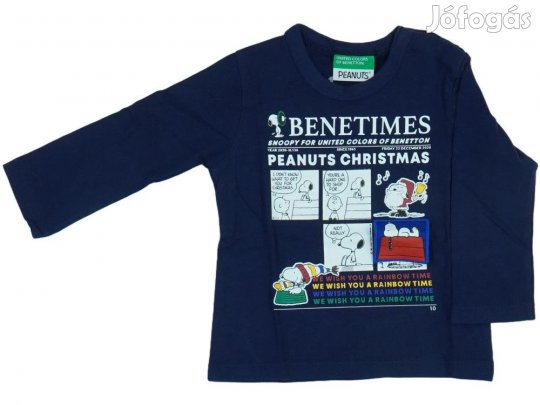 Benetton Új (címkés) Fiú Hosszú ujjú felső (Méret: 80)