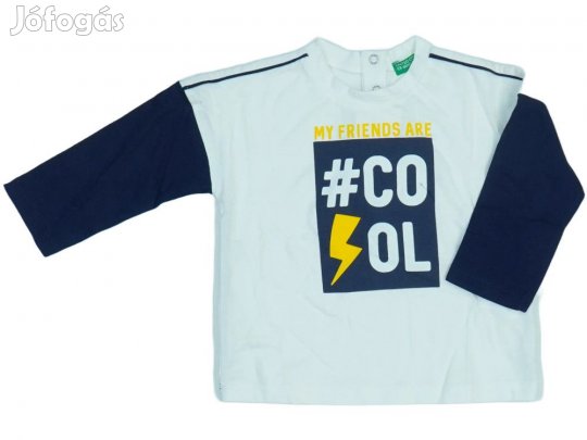 Benetton Új (címkés) Fiú Hosszú ujjú felső (Méret: 80)