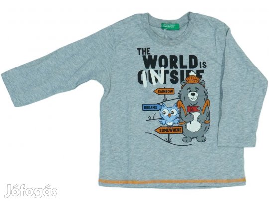 Benetton Új (címkés) Fiú Hosszú ujjú felső (Méret: 80)