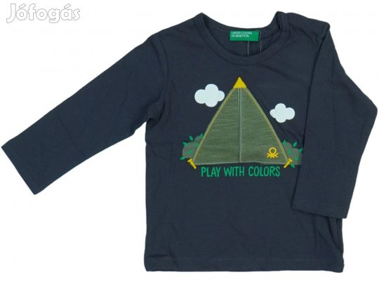 Benetton Új (címkés) Fiú Hosszú ujjú felső (Méret: 80)