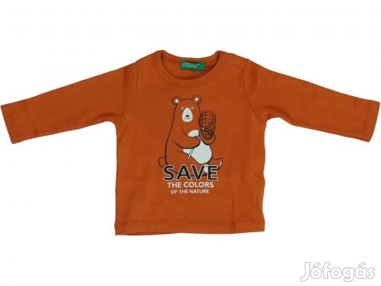 Benetton Új (címkés) Fiú Hosszú ujjú felső (Méret: 80)