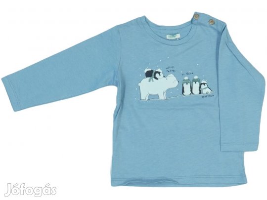 Benetton Új (címkés) Fiú Hosszú ujjú felső (Méret: 80)