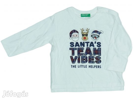 Benetton Új (címkés) Fiú Hosszú ujjú felső (Méret: 80)