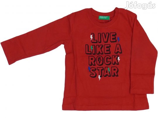 Benetton Új (címkés) Fiú Hosszú ujjú felső (Méret: 86)