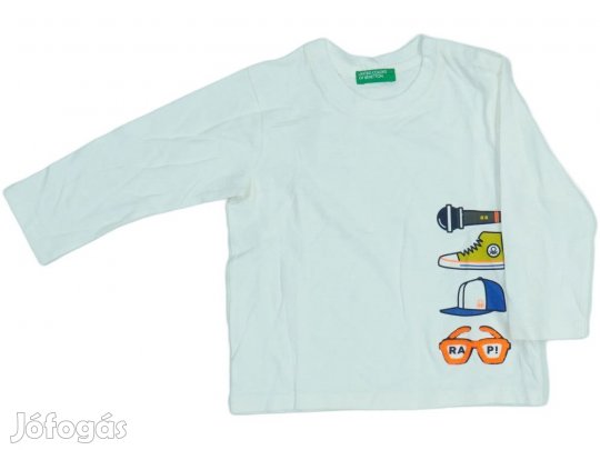 Benetton Új (címkés) Fiú Hosszú ujjú felső (Méret: 86)