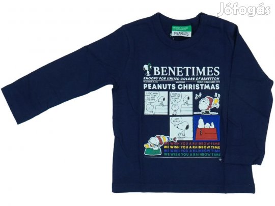 Benetton Új (címkés) Fiú Hosszú ujjú felső (Méret: 86)