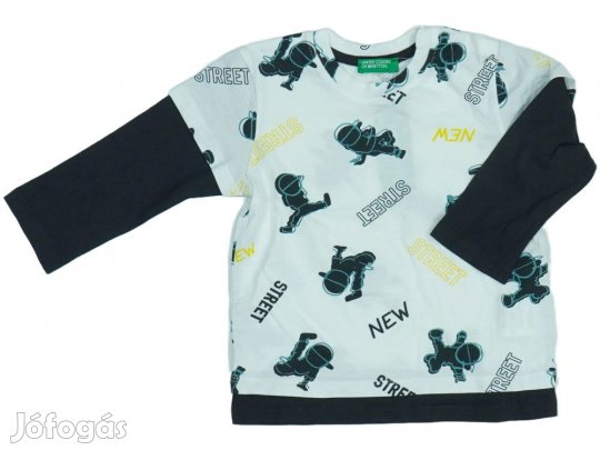 Benetton Új (címkés) Fiú Hosszú ujjú felső (Méret: 86)