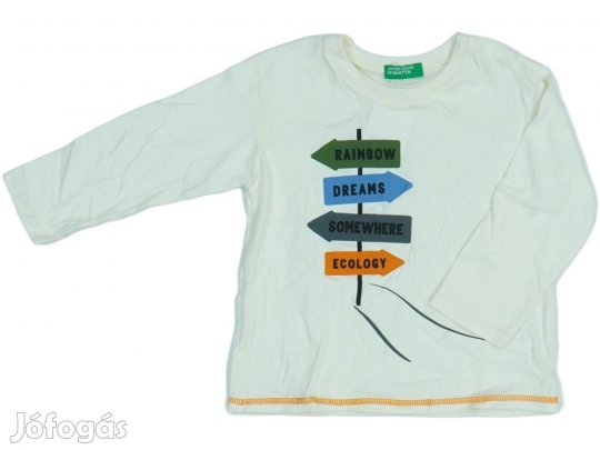 Benetton Új (címkés) Fiú Hosszú ujjú felső (Méret: 86)