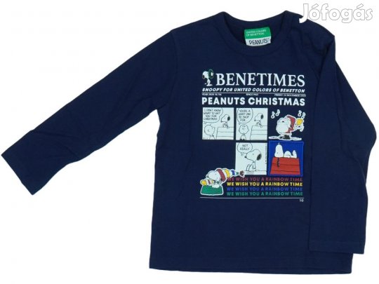 Benetton Új (címkés) Fiú Hosszú ujjú felső (Méret: 92)