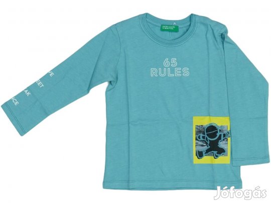 Benetton Új (címkés) Fiú Hosszú ujjú felső (Méret: 92)
