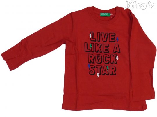 Benetton Új (címkés) Fiú Hosszú ujjú felső (Méret: 92)