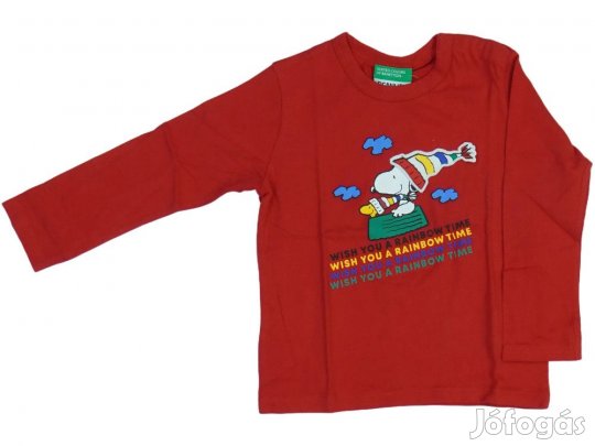 Benetton Új (címkés) Fiú Hosszú ujjú felső (Méret: 92)