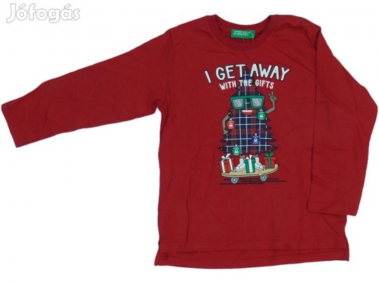 Benetton Új (címkés) Fiú Hosszú ujjú felső (Méret: 92)