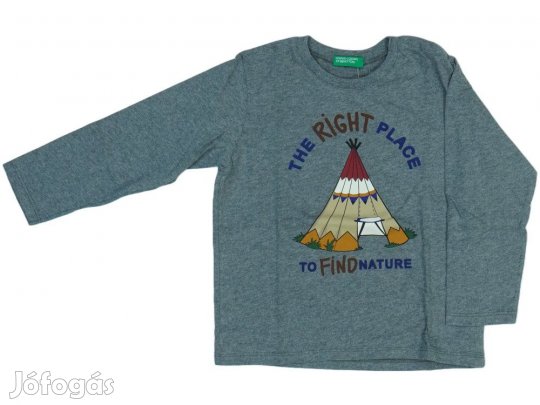 Benetton Új (címkés) Fiú Hosszú ujjú felső (Méret: 98)