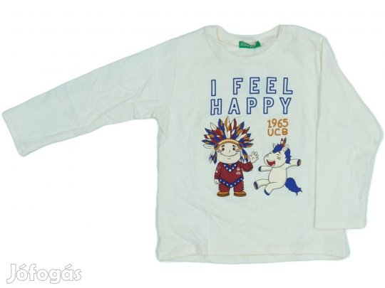 Benetton Új (címkés) Fiú Hosszú ujjú felső (Méret: 98)