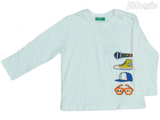 Benetton Új (címkés) Fiú Hosszú ujjú felső (Méret: 98)