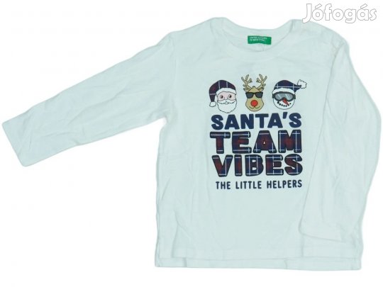 Benetton Új (címkés) Fiú Hosszú ujjú felső (Méret: 98)