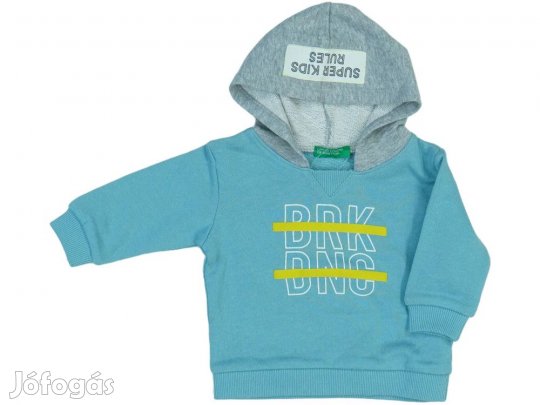 Benetton Új (címkés) Fiú Kapucnis pulóver (Méret: 74)