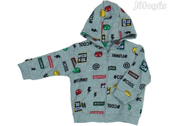 Benetton Új (címkés) Fiú Kapucnis pulóver (Méret: 74)