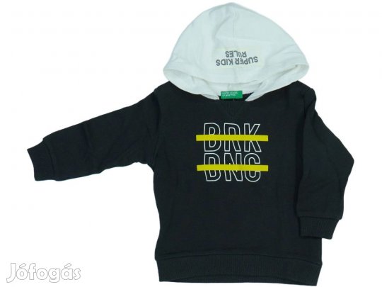 Benetton Új (címkés) Fiú Kapucnis pulóver (Méret: 86)