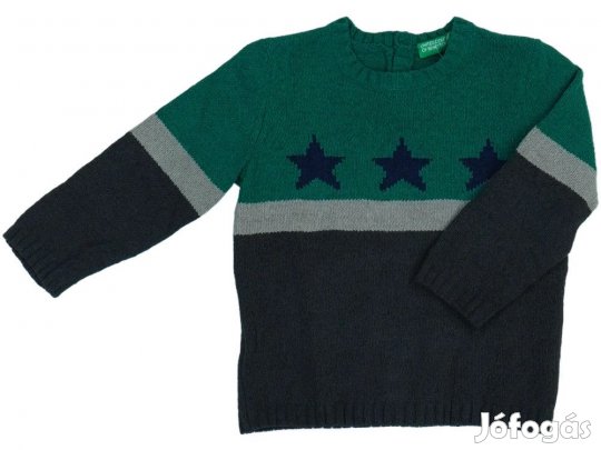 Benetton Új (címkés) Fiú Kötött pulcsi (86cmx112cm)