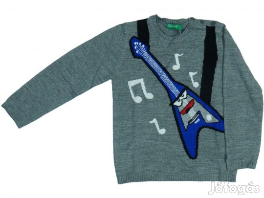 Benetton Új (címkés) Fiú Kötött pulcsi (Méret: 104)
