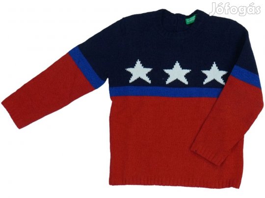 Benetton Új (címkés) Fiú Kötött pulcsi (Méret: 104)