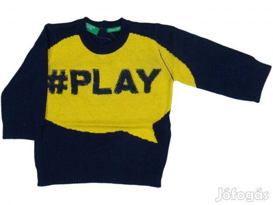 Benetton Új (címkés) Fiú Kötött pulcsi (Méret: 68)