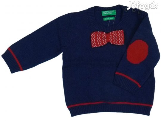 Benetton Új (címkés) Fiú Kötött pulcsi (Méret: 68)