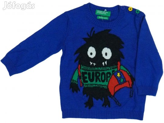 Benetton Új (címkés) Fiú Kötött pulcsi (Méret: 68)
