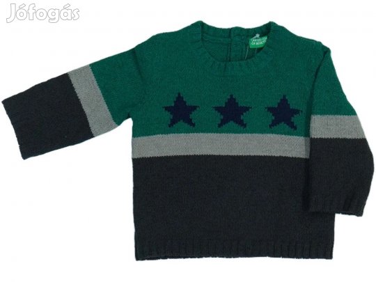 Benetton Új (címkés) Fiú Kötött pulcsi (Méret: 68)