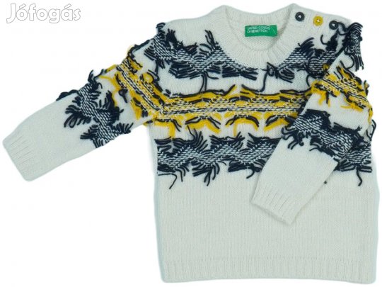 Benetton Új (címkés) Fiú Kötött pulcsi (Méret: 74)