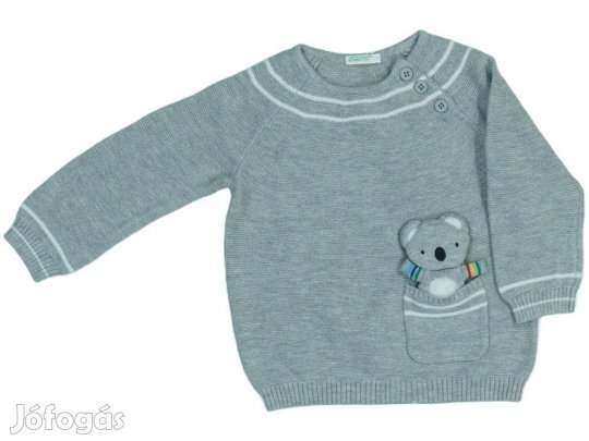 Benetton Új (címkés) Fiú Kötött pulcsi (Méret: 74)