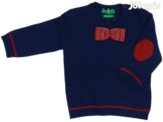 Benetton Új (címkés) Fiú Kötött pulcsi (Méret: 74)