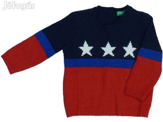 Benetton Új (címkés) Fiú Kötött pulcsi (Méret: 80)