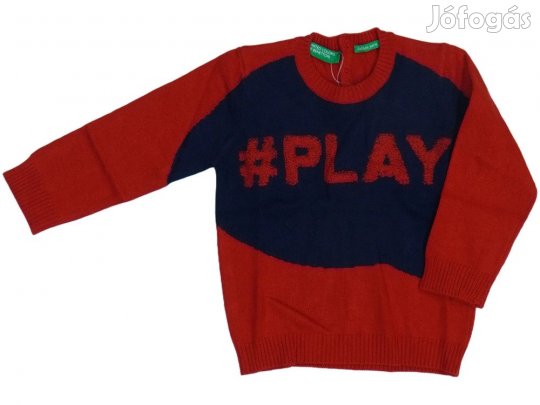 Benetton Új (címkés) Fiú Kötött pulcsi (Méret: 80)
