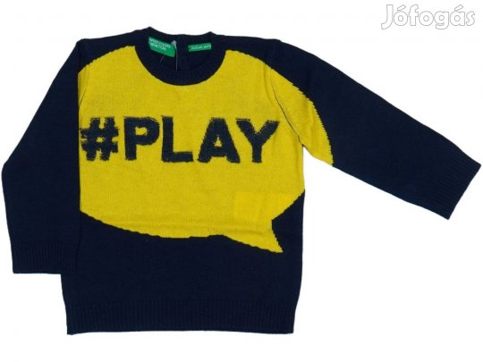 Benetton Új (címkés) Fiú Kötött pulcsi (Méret: 80)
