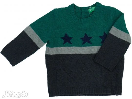 Benetton Új (címkés) Fiú Kötött pulcsi (Méret: 80)