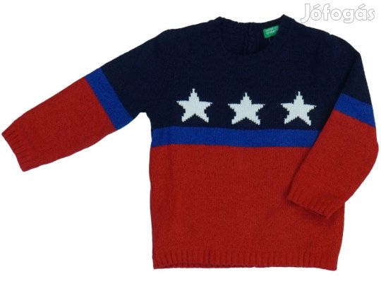 Benetton Új (címkés) Fiú Kötött pulcsi (Méret: 86)