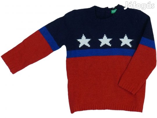 Benetton Új (címkés) Fiú Kötött pulcsi (Méret: 92)