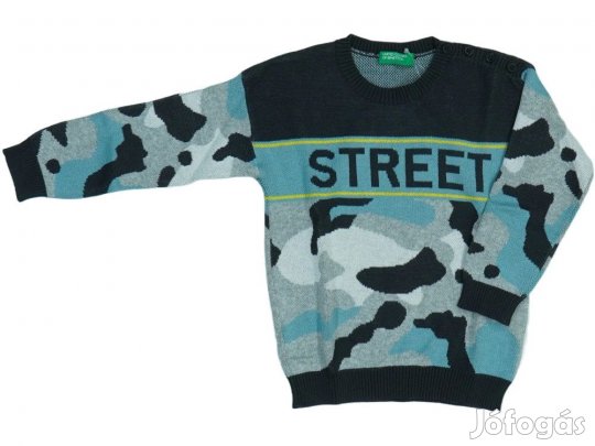 Benetton Új (címkés) Fiú Kötött pulcsi (Méret: 98)