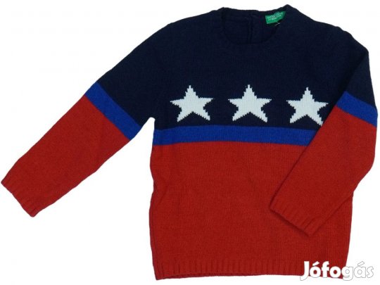 Benetton Új (címkés) Fiú Kötött pulcsi (Méret: 98)